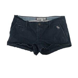 Abercrombie & Fitch Blue Perfect Stretch Distressed Chino Shorts Size 2 Women’s